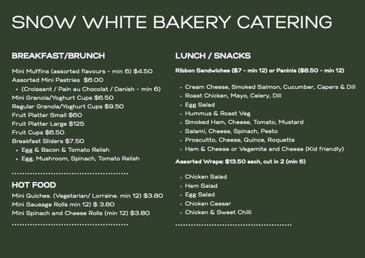 Catering Menu